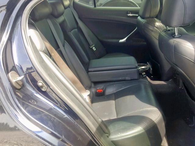 JTHBK262975042573 - 2007 LEXUS IS 250 BLUE photo 6