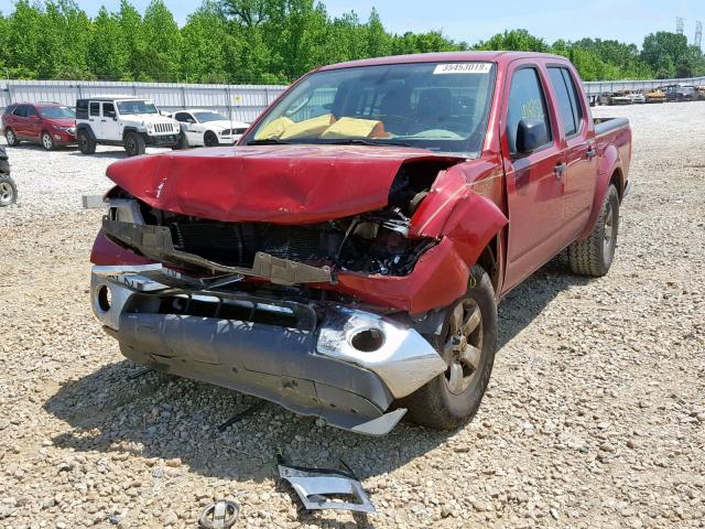 1N6AD0ER4AC449355 - 2010 NISSAN FRONTIER C RED photo 2