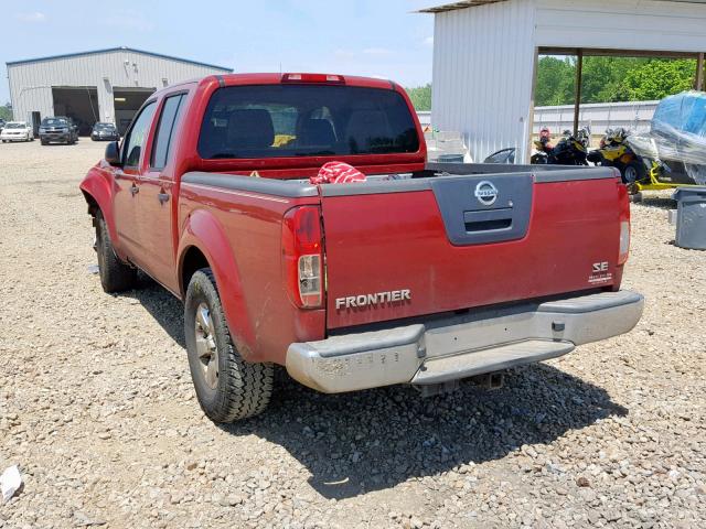 1N6AD0ER4AC449355 - 2010 NISSAN FRONTIER C RED photo 3