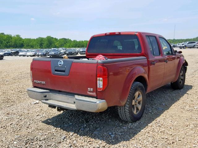 1N6AD0ER4AC449355 - 2010 NISSAN FRONTIER C RED photo 4