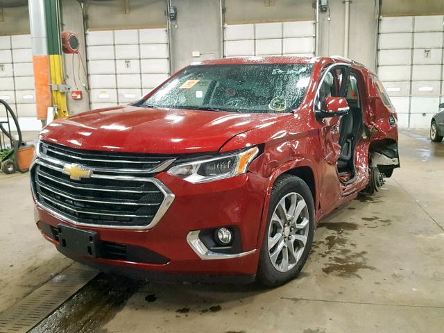 1GNEVJKWXJJ106683 - 2018 CHEVROLET TRAVERSE P RED photo 2