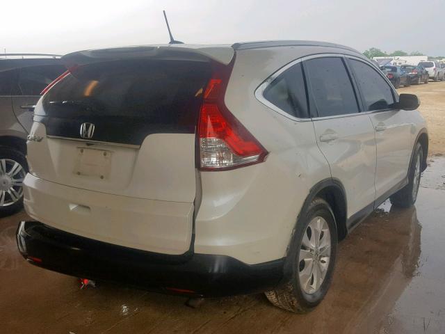 5J6RM3H76CL016683 - 2012 HONDA CR-V EXL WHITE photo 4