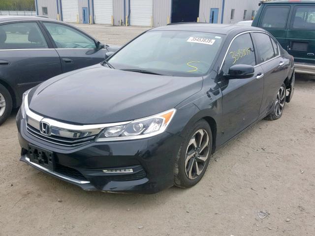 1HGCR2F89GA011502 - 2016 HONDA ACCORD EXL BLACK photo 2