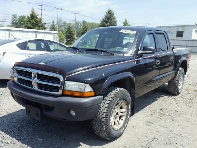 1D7HG38K24S599487 - 2004 DODGE DAKOTA QUA BLACK photo 2