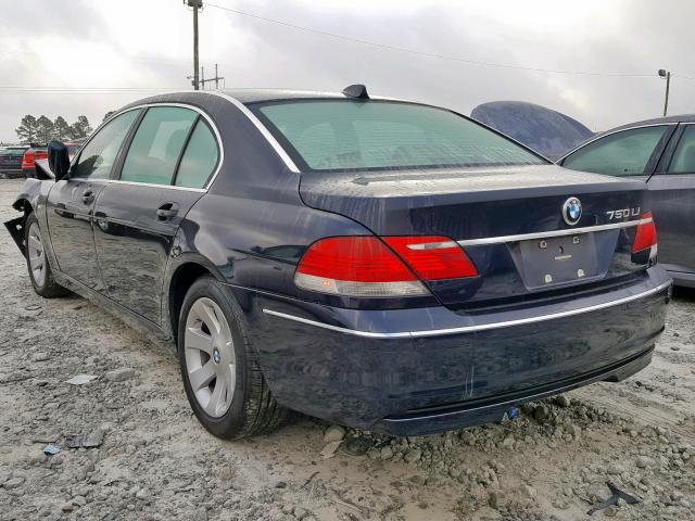 WBAHN83568DT84653 - 2008 BMW 750 LI BLUE photo 3