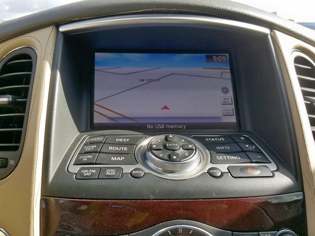 JN1AJ0HPXAM703606 - 2010 INFINITI EX35 BASE WHITE photo 9