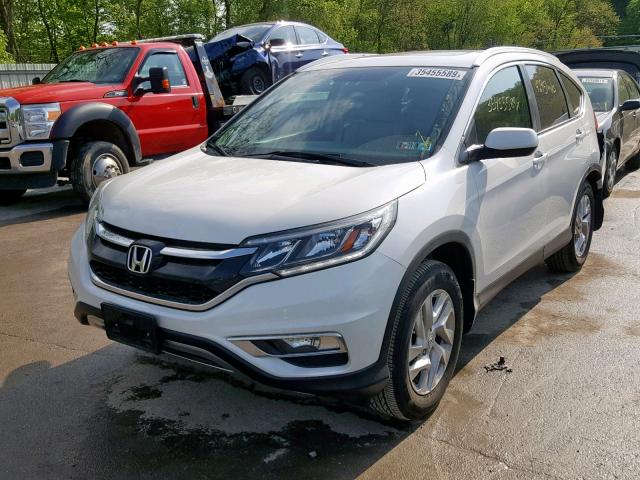 5J6RM4H79FL017353 - 2015 HONDA CR-V EXL WHITE photo 2