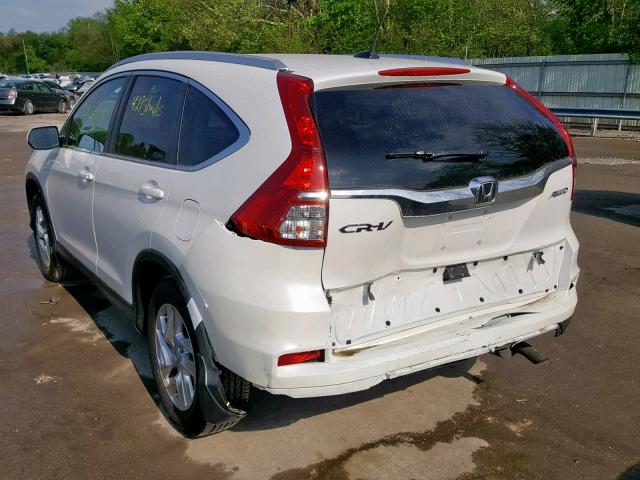 5J6RM4H79FL017353 - 2015 HONDA CR-V EXL WHITE photo 3