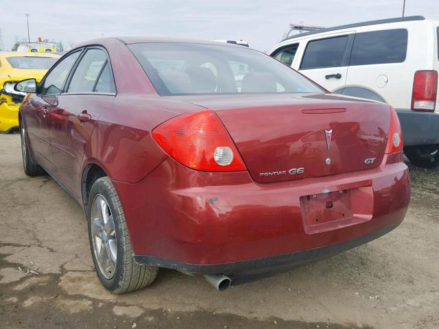 1G2ZH57N284150599 - 2008 PONTIAC G6 GT BURGUNDY photo 3