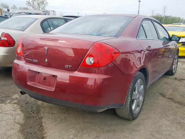 1G2ZH57N284150599 - 2008 PONTIAC G6 GT BURGUNDY photo 4