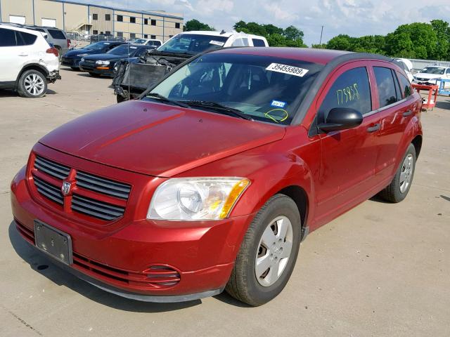 1B3HB28B28D582672 - 2008 DODGE CALIBER RED photo 2