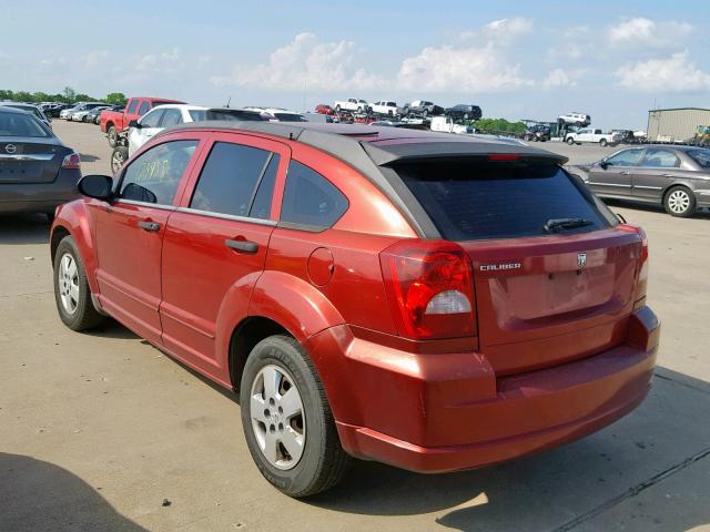 1B3HB28B28D582672 - 2008 DODGE CALIBER RED photo 3