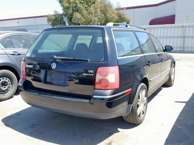 WVWYU63B05E143662 - 2005 VOLKSWAGEN PASSAT GLX BLACK photo 4