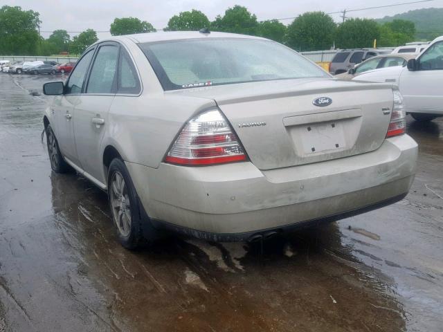 1FAHP27W78G160650 - 2008 FORD TAURUS SEL WHITE photo 3