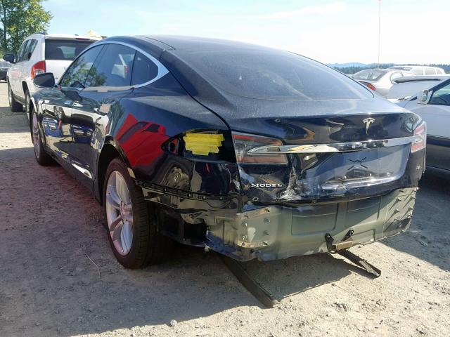 5YJSA1H14EFP32391 - 2014 TESLA MODEL S BLUE photo 3