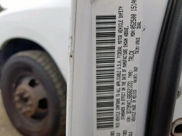 3D73M4CL6BG621231 - 2011 DODGE RAM 3500 WHITE photo 10