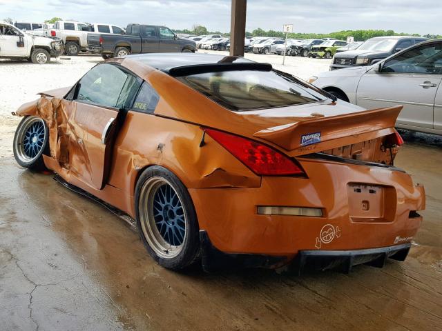 JN1AZ34E64T061782 - 2004 NISSAN 350Z COUPE ORANGE photo 3