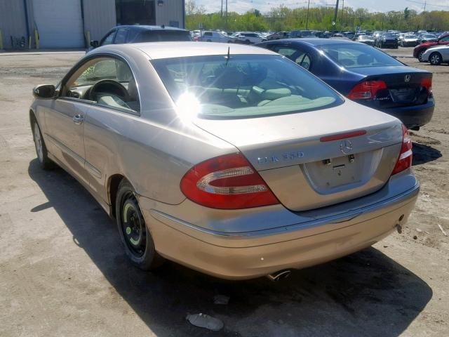 WDBTJ65J64F102435 - 2004 MERCEDES-BENZ CLK 320C TAN photo 3