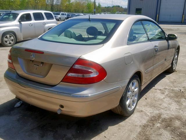 WDBTJ65J64F102435 - 2004 MERCEDES-BENZ CLK 320C TAN photo 4