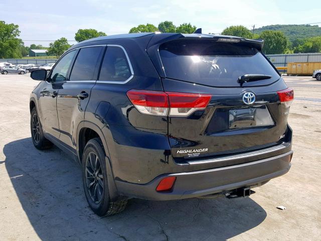 5TDJGRFH1JS052219 - 2018 TOYOTA HIGHLANDER BLACK photo 3