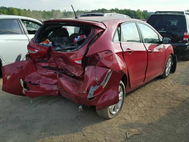 KMHD35LH2EU230464 - 2014 HYUNDAI ELANTRA GT RED photo 4