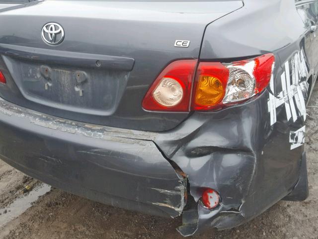 2T1BU4EE0AC303442 - 2010 TOYOTA COROLLA BA GRAY photo 9