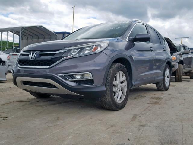 2HKRM3H76FH505342 - 2015 HONDA CR-V EXL GRAY photo 2