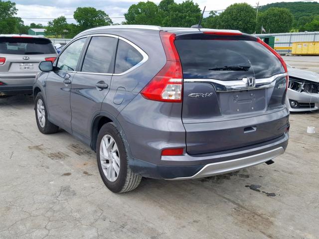 2HKRM3H76FH505342 - 2015 HONDA CR-V EXL GRAY photo 3