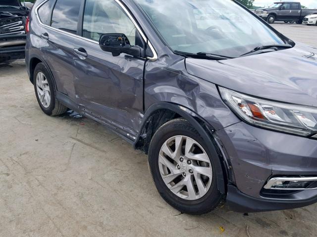 2HKRM3H76FH505342 - 2015 HONDA CR-V EXL GRAY photo 9