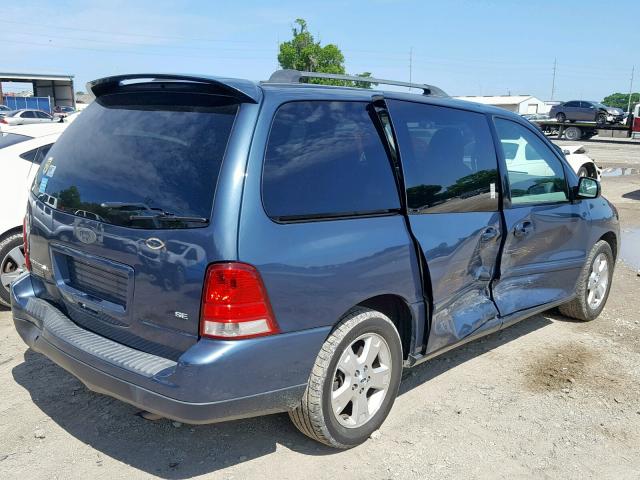 2FMZA51626BA05515 - 2006 FORD FREESTAR S BLUE photo 4