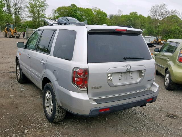 5FNYF18268B046300 - 2008 HONDA PILOT VP SILVER photo 3