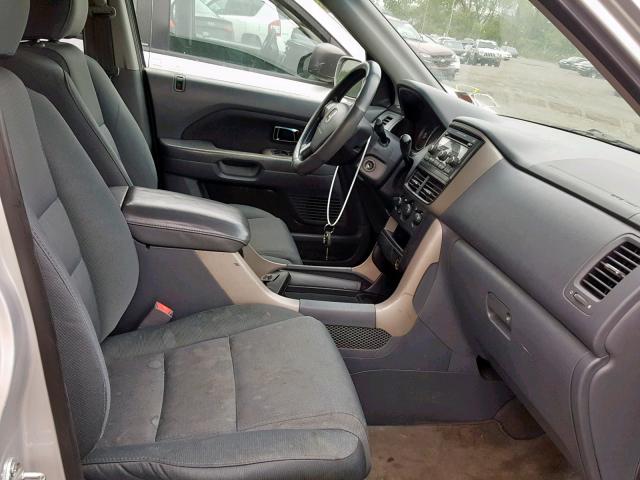 5FNYF18268B046300 - 2008 HONDA PILOT VP SILVER photo 5