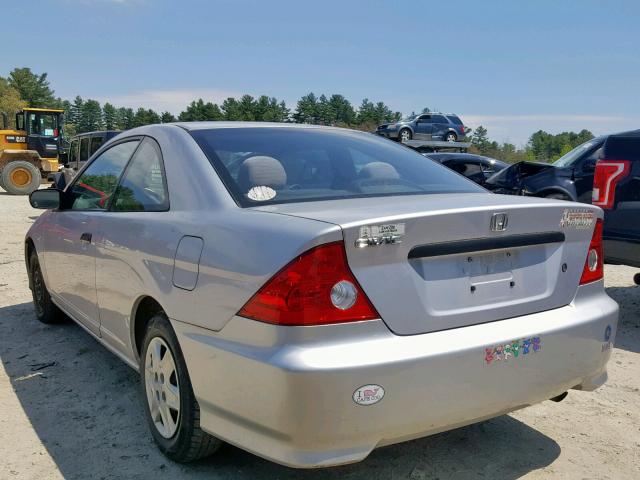 1HGEM22144L038395 - 2004 HONDA CIVIC DX V SILVER photo 3