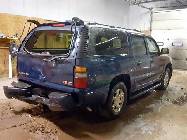 1GKFK66U55J116916 - 2005 GMC YUKON XL D BLUE photo 4