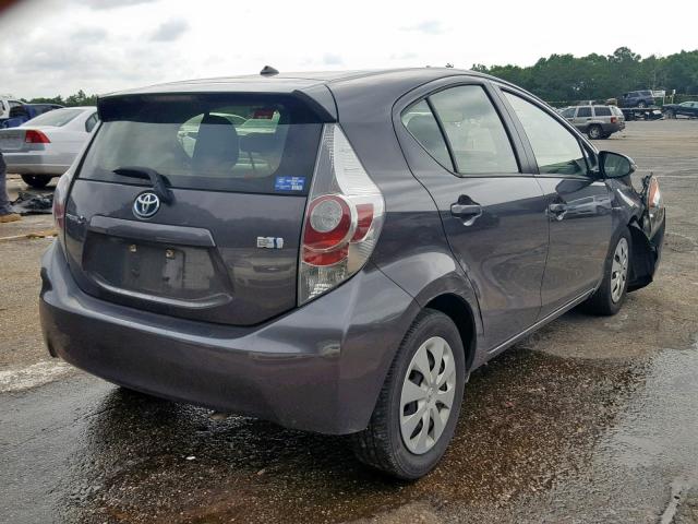 JTDKDTB33E1069952 - 2014 TOYOTA PRIUS C GRAY photo 4