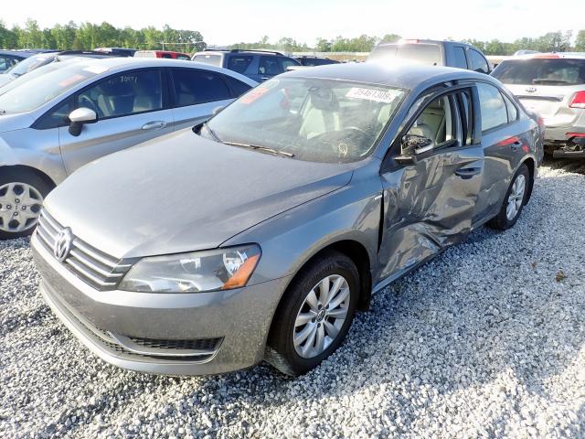 1VWAS7A39EC067229 - 2014 VOLKSWAGEN PASSAT S GRAY photo 2