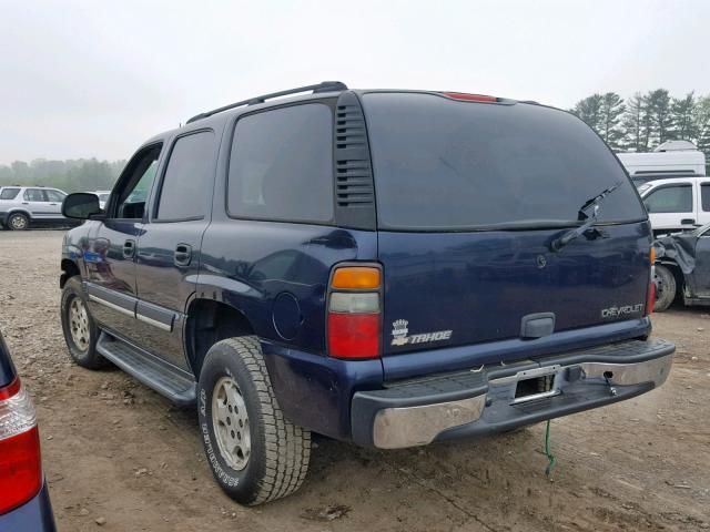 1GNEK13V85R110303 - 2005 CHEVROLET TAHOE K150 BLUE photo 3