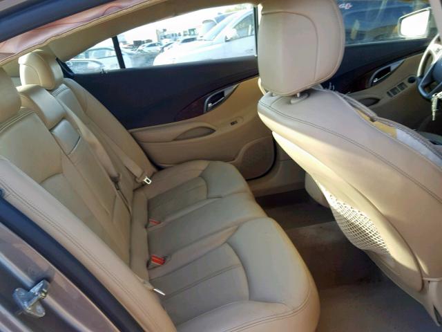 1G4GC5EG3AF187107 - 2010 BUICK LACROSSE C TAN photo 6