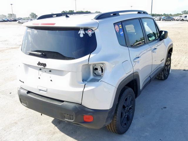 ZACCJBAB5JPJ07429 - 2018 JEEP RENEGADE S ვერცხლისფერი ფოტო 4