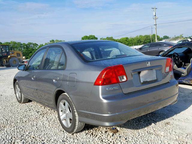 1HGES26804L016679 - 2004 HONDA CIVIC EX GRAY photo 3