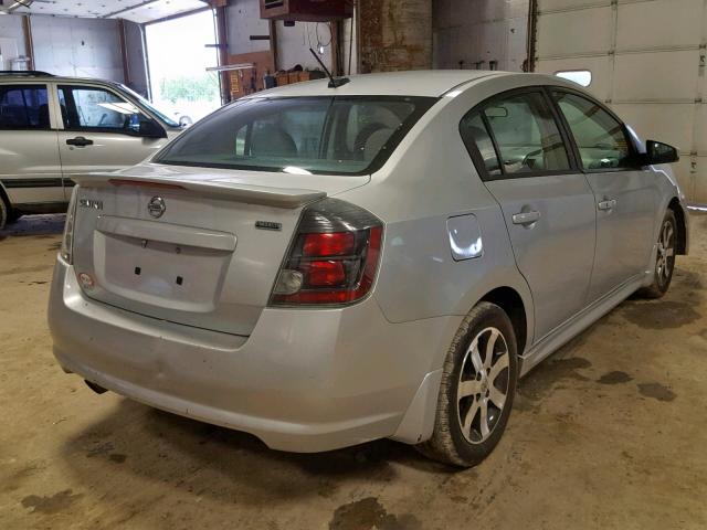 3N1AB6APXCL652597 - 2012 NISSAN SENTRA 2.0 SILVER photo 4