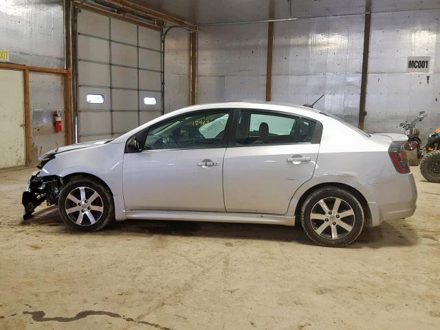 3N1AB6APXCL652597 - 2012 NISSAN SENTRA 2.0 SILVER photo 9