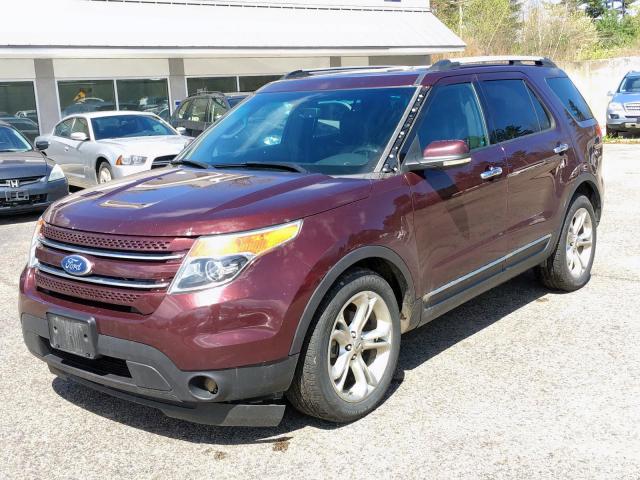 1FMHK8F8XBGA13577 - 2011 FORD EXPLORER L BURGUNDY photo 2