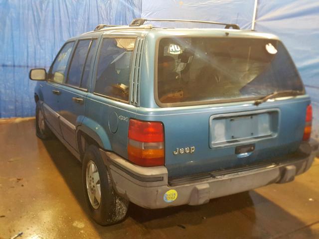 1J4GZ58S7RC220622 - 1994 JEEP GRAND CHER BLUE photo 3