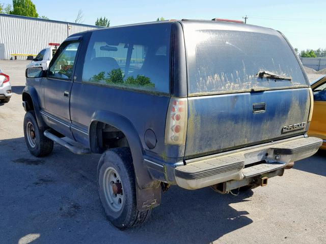 1GNEK18K7RJ300547 - 1994 CHEVROLET BLAZER K15 BLUE photo 3