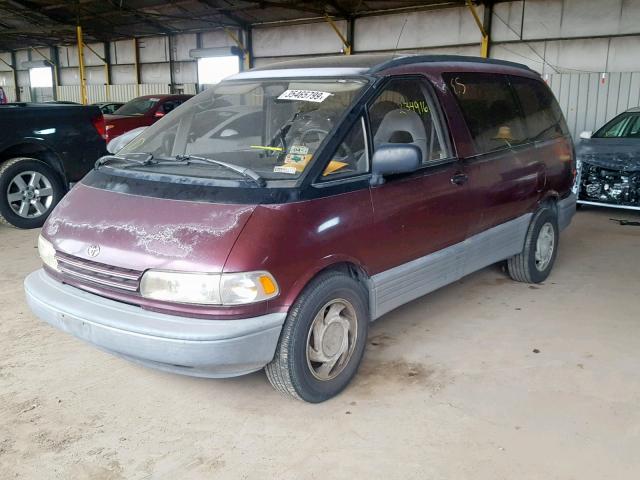 JT3AC12R2N1020012 - 1992 TOYOTA PREVIA LE BURGUNDY photo 2