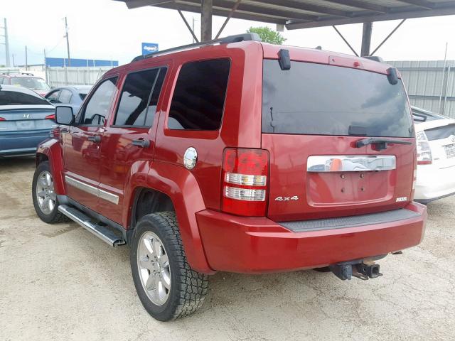 1J4PN5GK1BW520738 - 2011 JEEP LIBERTY LI RED photo 3