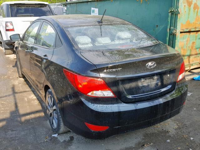 KMHCT4AE1HU361355 - 2017 HYUNDAI ACCENT SE BLACK photo 3