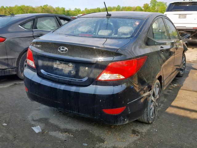 KMHCT4AE1HU361355 - 2017 HYUNDAI ACCENT SE BLACK photo 4