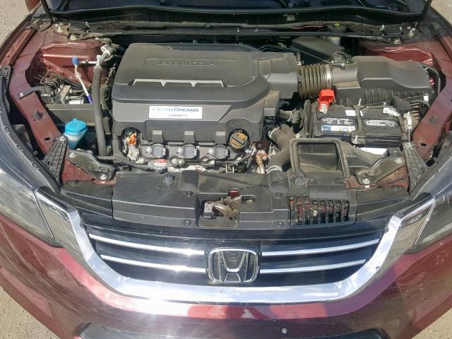 1HGCR3F8XDA029346 - 2013 HONDA ACCORD EXL MAROON photo 7